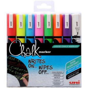 Whiteboard- og Chalkmarker – Sæt med 8 stk